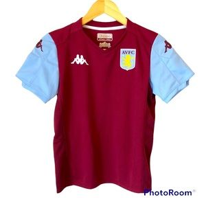 Kappa Kombat Streetwear Jersey Blue Maroon Kids Large Excellent Condition